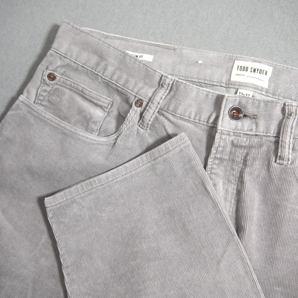 Todd Snyder Slim Fit Corduroy 5-Pocket Men Pants 32x32 Gary Prep Coastal Retro